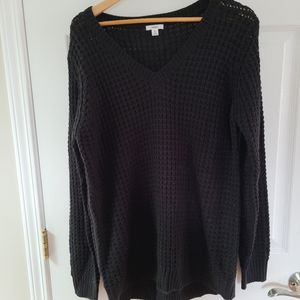 Black knit sweater